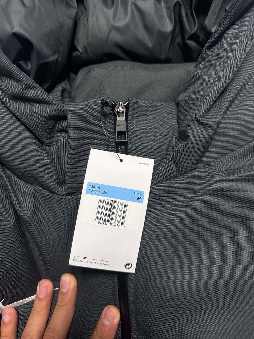 Nike 550 Duck Down Parka Football NFL Issued Jacket Grey Mens M DJ6526-060 - Picture 3 of 11